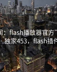 社会新闻：flash播放器官方下载相关讨论 · 独家453，flash插件新闻