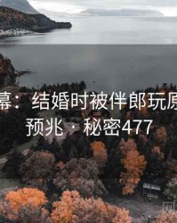 惊人内幕：结婚时被伴郎玩原来早有预兆 · 秘密477