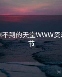 你绝对想不到的天堂WWW资源五个细节
