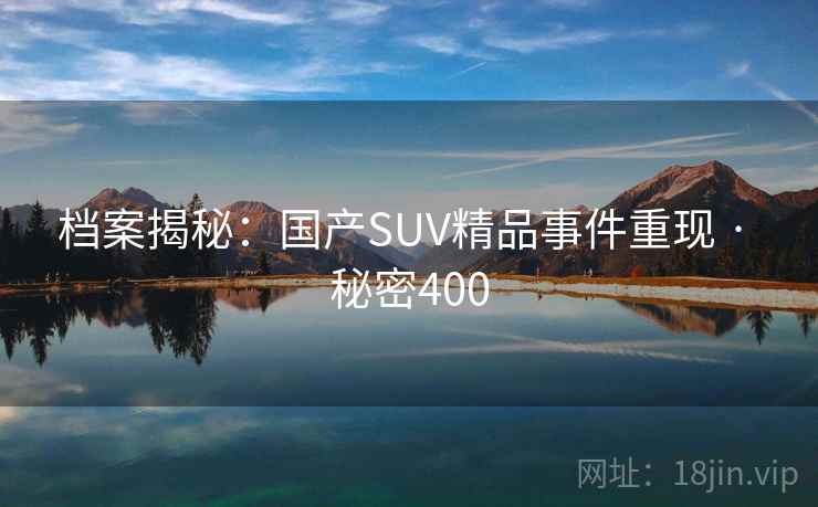 档案揭秘：国产SUV精品事件重现 · 秘密400